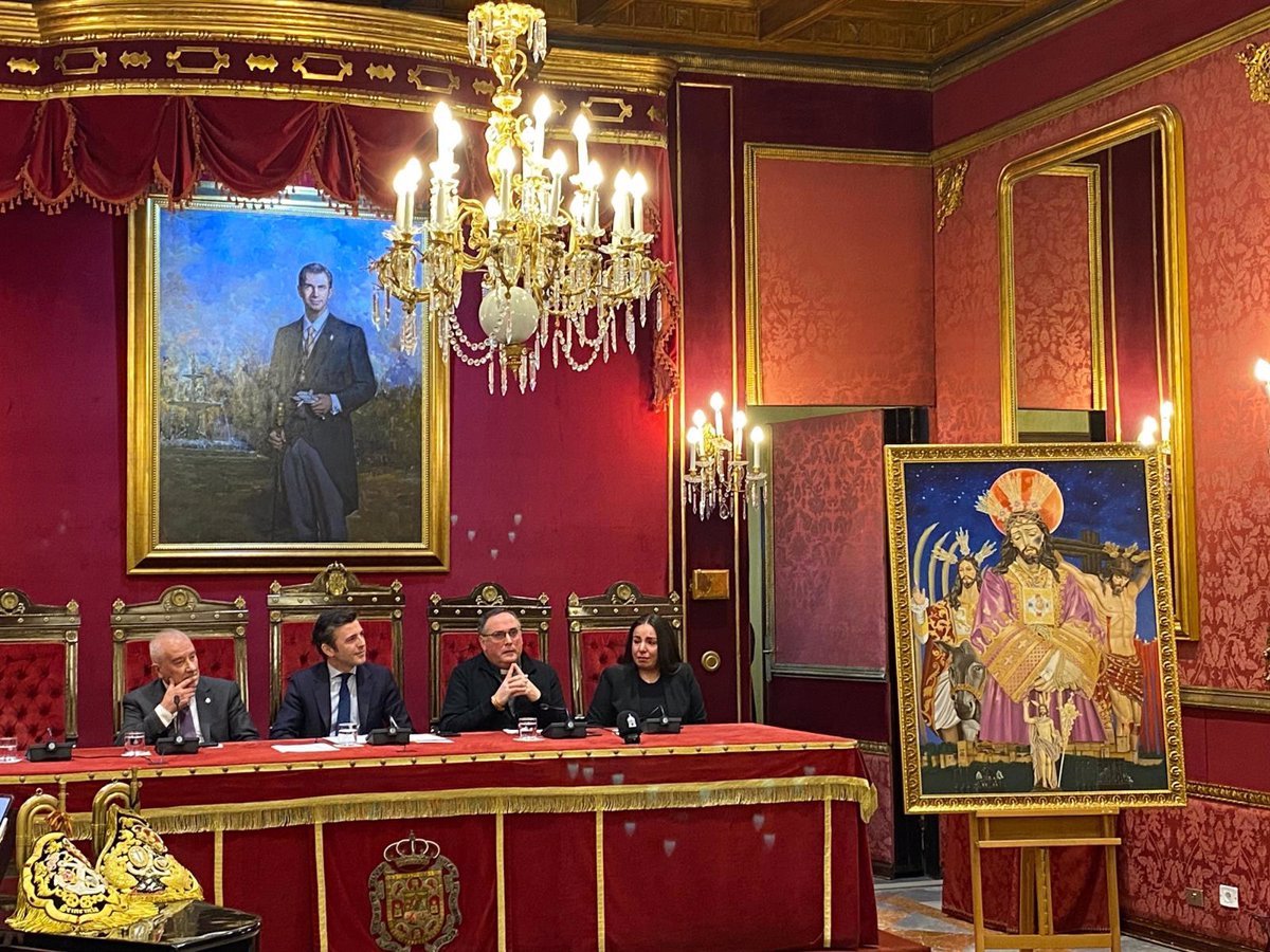 Presentación del cartel oficial de la Semana Santa 2025 en el Ayuntamiento de Granada