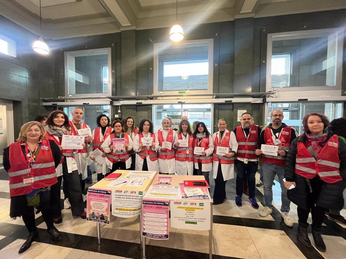 SATSE, CSIF, UGT y CCOO piden en Virgen de Las Nieves de Granada medidas contra el deterioro de la salud