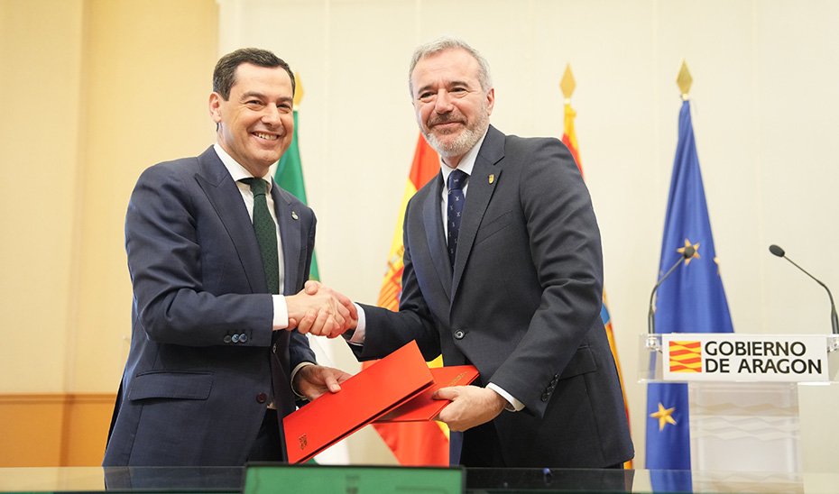 Andalucía y Aragón avanzan en el acuerdo de infraestructuras ferroviarias y logísticas.