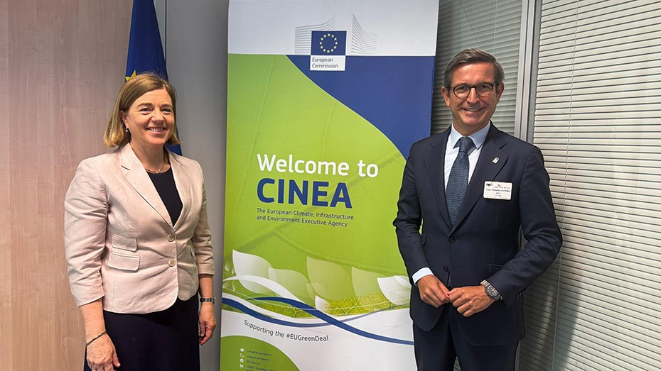 Minister Paradela after a meeting with the Director of the Executive Agency for Climate, Infrastructure, and Environment of the European Commission (CINEA), Paloma Aba.