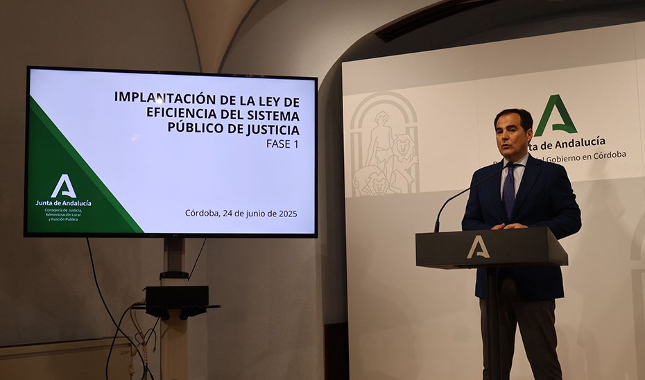La Junta adapta los partidos judiciales cordobeses para la nueva Ley de Eficiencia del Servicio Público de Justicia
