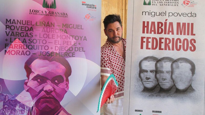 Miguel Poveda destaca el «carácter infinito» de Federico en su estreno para el ciclo ‘Lorca y Granada’ en español.