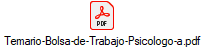 Psicólogo/a: Necesidad temporal de personal en 2025