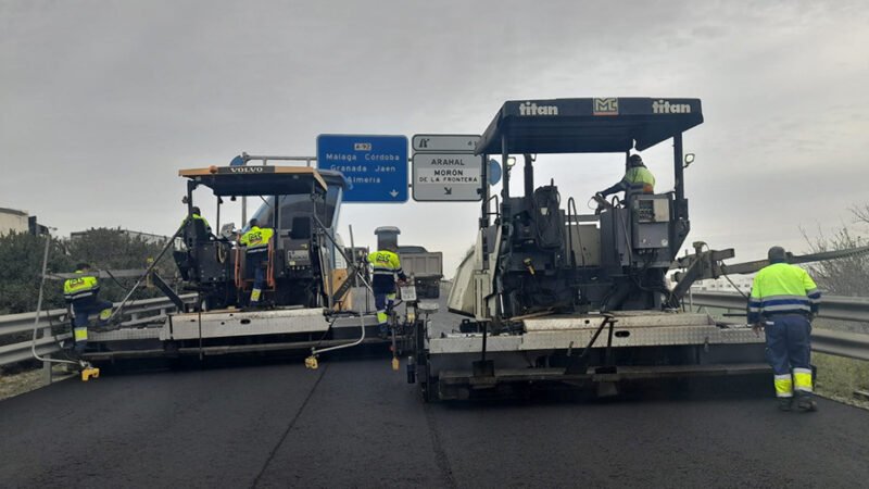 Renovación del firme de autovías en Andalucía antes de final de año.