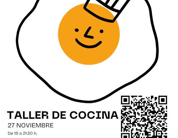 ENRÉDATE EN LA COCINA: Taller gratuito de Cocina el 27 de noviembre a las 19:00 h en Casa Escuela – Chana. Aprende recetas sencillas y divertidas. ¡Consigue tu invitación en evenbrite!