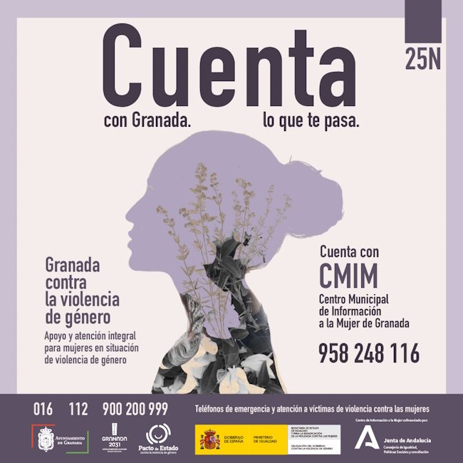 Campaña de sensibilización contra la violencia de género en Granada: Cuenta con nosotros.