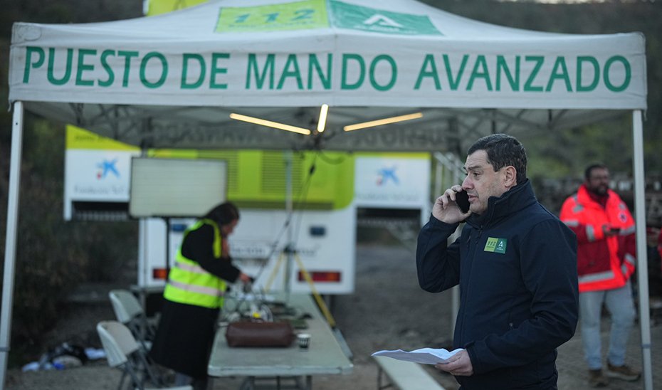 Moreno agradece solidaridad y apoyo a víctimas del accidente en Andalucía