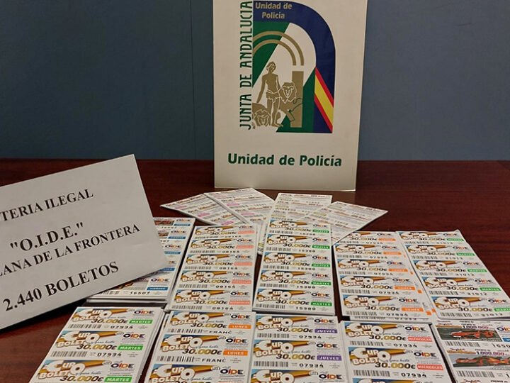 Agentes de la Policía Adscrita decomisan más de 2.400 boletos ilegales de la OIDE en Chiclana